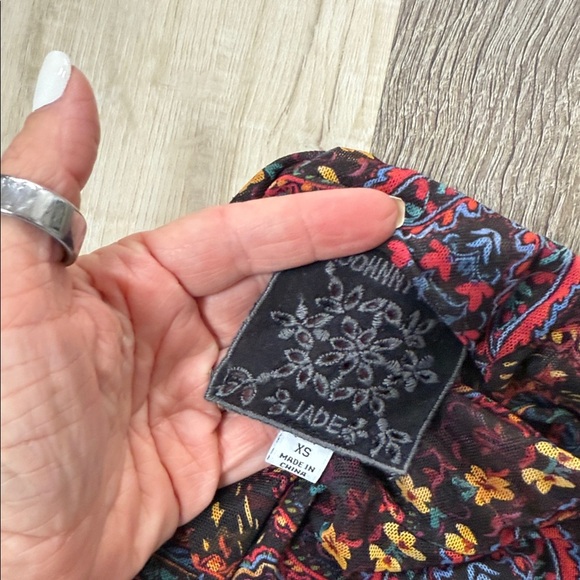 Johnny Was Multicolor Paisley Long Sleeve Blouse - Picture 3 of 4